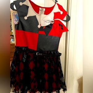Harley Quinn poly knit dress Batman brand girls size 10-12